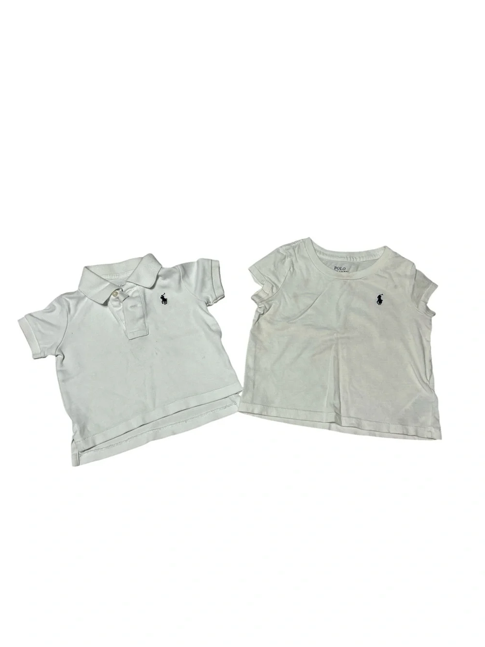 Ralph Lauren Kids White Polo & Tee Set with Navy Pony Logos